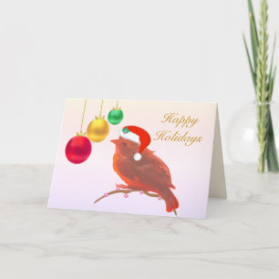 Tarjeta Pajarito de Navidad