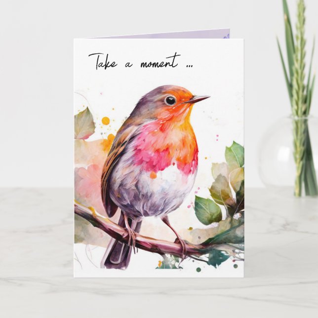 Tarjeta Pájaro acuático (Anverso)