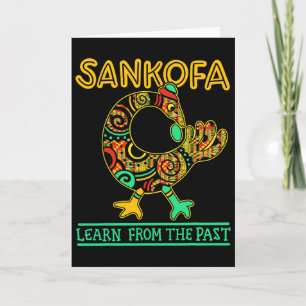 Tarjeta Pájaro africano Sankofa Mes de la Historia Negra J