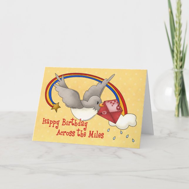 Tarjeta Pájaro arcoiris a lo largo de las millas (Anverso)