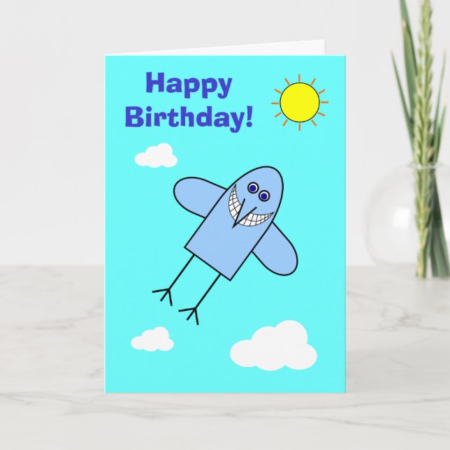 Tarjeta Pájaro azul de la felicidad (Anverso)