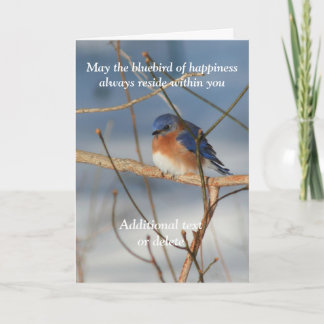 Tarjeta Pájaro Azul De La Felicidad Personalizado Inspirad
