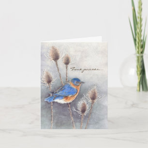 Tarjeta Pájaro Azul El Tiempo Pasa Simpatía