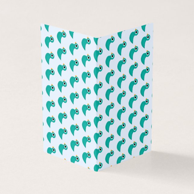 Tarjeta Pájaro azul lindo (Exterior)