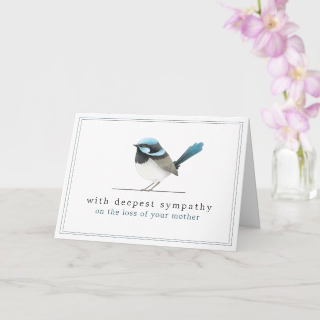Tarjeta Pájaro azul - Pérdida de la simpatía moderada y el (Orquídea)