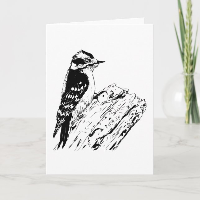 Tarjeta Pájaro carpintero (Anverso)