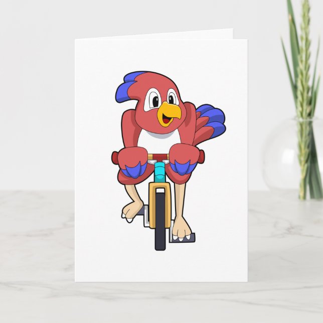 Tarjeta Pájaro con bicicleta (Anverso)