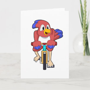 Tarjeta Pájaro con Bicicleta