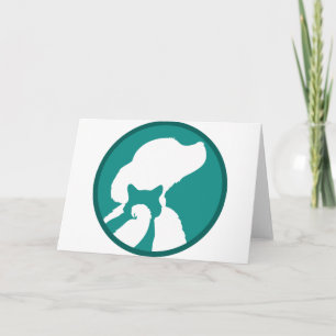 Tarjeta Pájaro del gato del perro