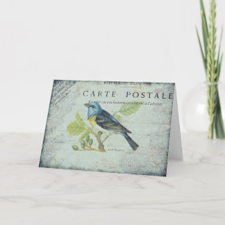 Tarjeta Pájaro del vintage