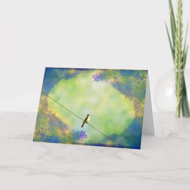 Tarjeta Pájaro en alambre (Anverso)