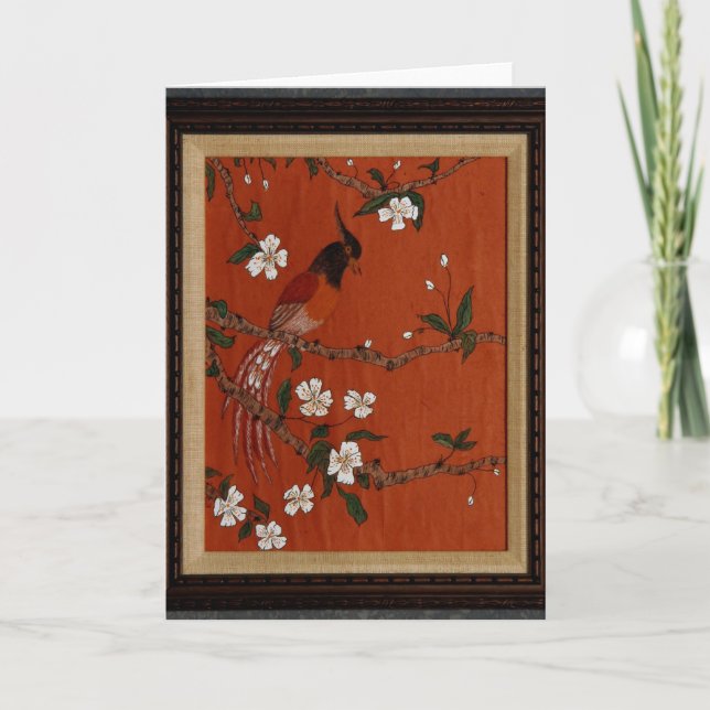 Tarjeta Pájaro en Ricepaper (Anverso)