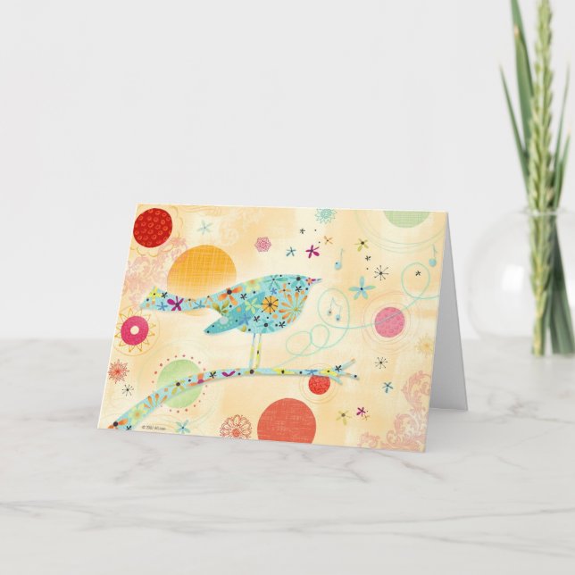 Tarjeta Pájaro feliz (Anverso)