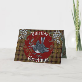 Tarjeta Pájaro Junco de Yuletide