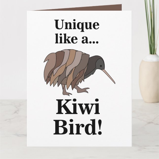 Tarjeta Pájaro Kiwi (Anverso)