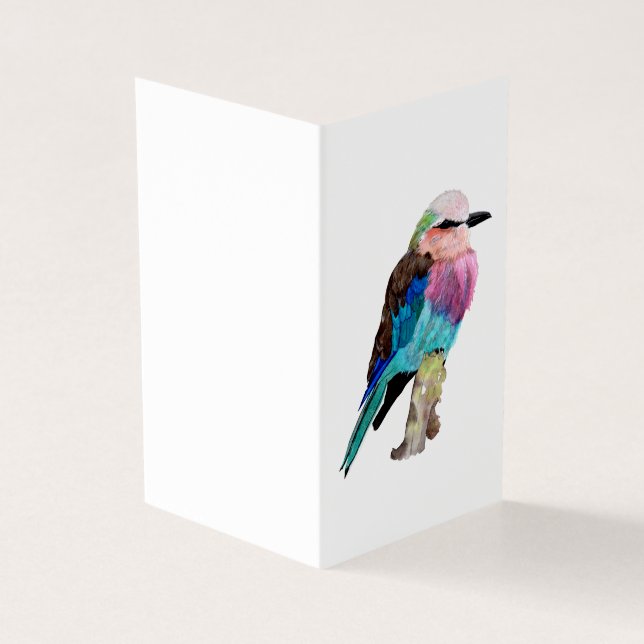 Tarjeta Pájaro Lilac Ruleta Respirada (Exterior)