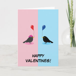 Tarjeta Pájaro Negro Encontrando a tu Otra Mitad