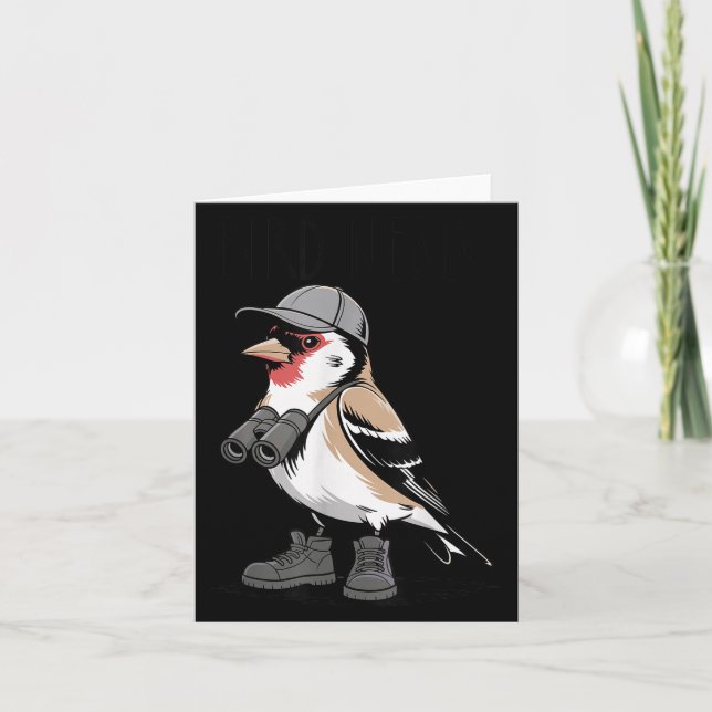 Tarjeta Pájaro Nerd Gracioso Observador De Pájaros (Anverso)
