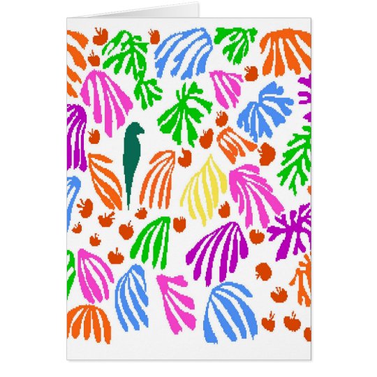 Tarjeta Pájaro y flores