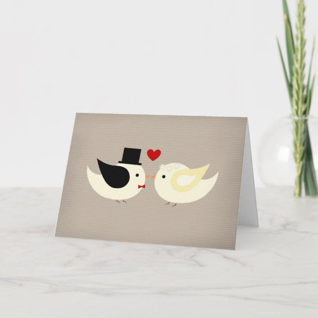 Tarjeta Pájaros amarillos casados (Anverso)