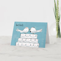 Pájaros de Amor Boda Novia y Novio Felicitaciones