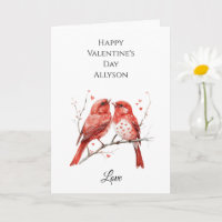 Pájaros de Amor Corazones Rojos