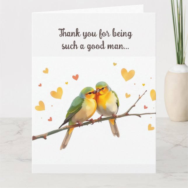 Tarjeta Pájaros de Amor Editables (Anverso)