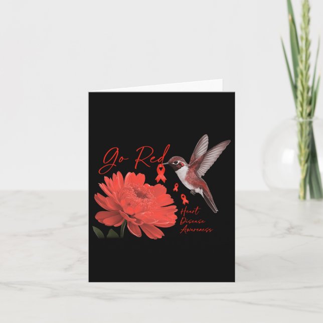 Tarjeta Pájaros De Color Rojo Para Mujeres Enfermedades Ca (Anverso)