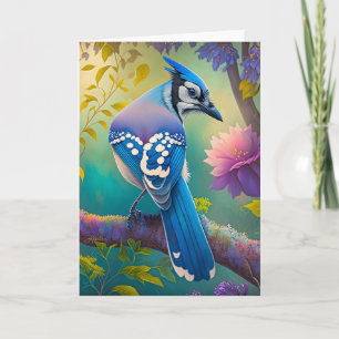 Tarjeta Pájaros de fantasía Arrendajo azul