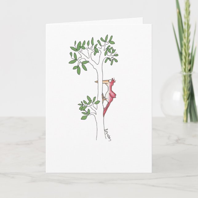 Tarjeta Pájaros de madera (Anverso)