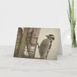 Tarjeta Pájaros de madera