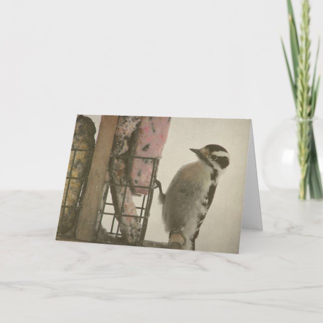 Tarjeta Pájaros de madera (Anverso)