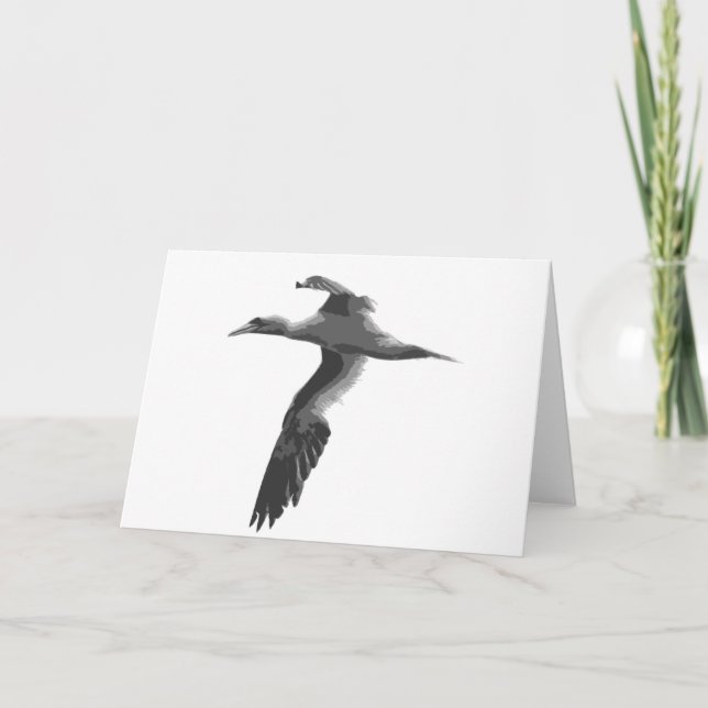 Tarjeta Pájaros de mar abstractos (Anverso)