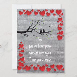 Tarjeta Pájaros de San Valentín