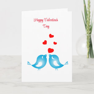 Tarjeta Pájaros del amor adolescentes primer amor día de S