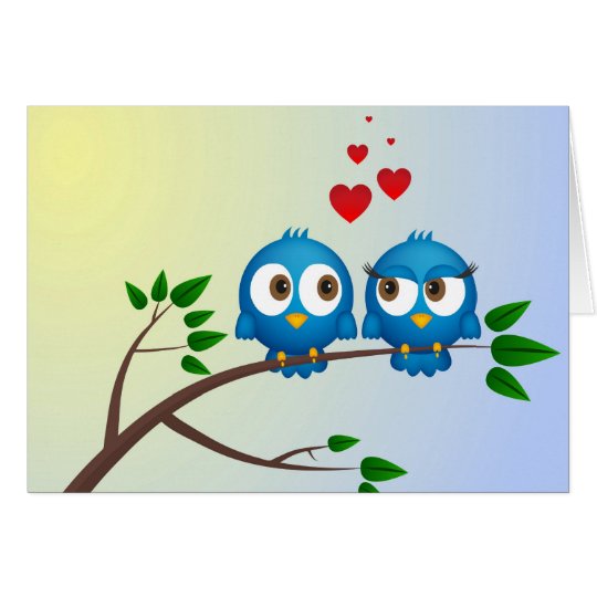 Tarjeta Pájaros en amor