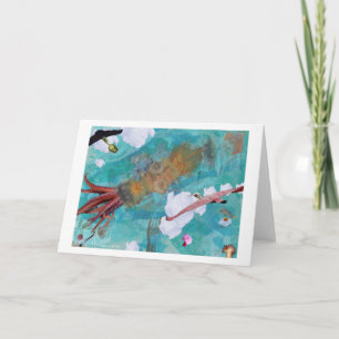 Tarjeta Pájaros en vuelo
