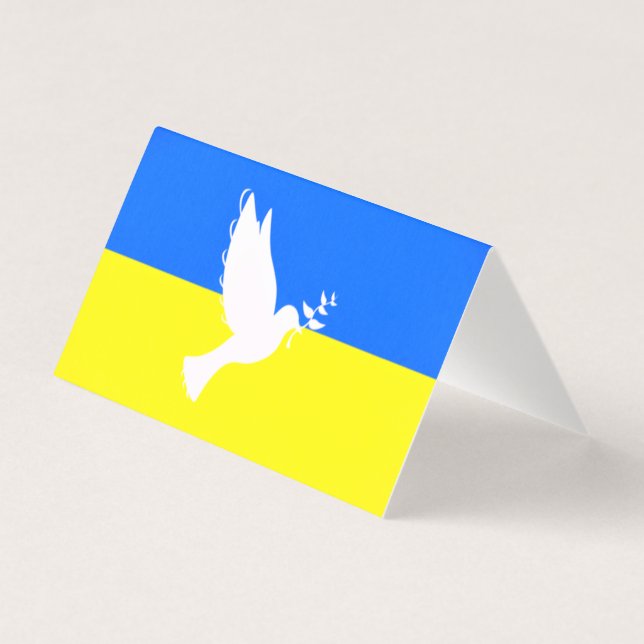 Tarjeta Palabra de la paz Bandera de Ucrania Libertad - Pa (Reverso)