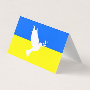 Tarjeta Palabra de la paz Bandera de Ucrania Libertad - Pa