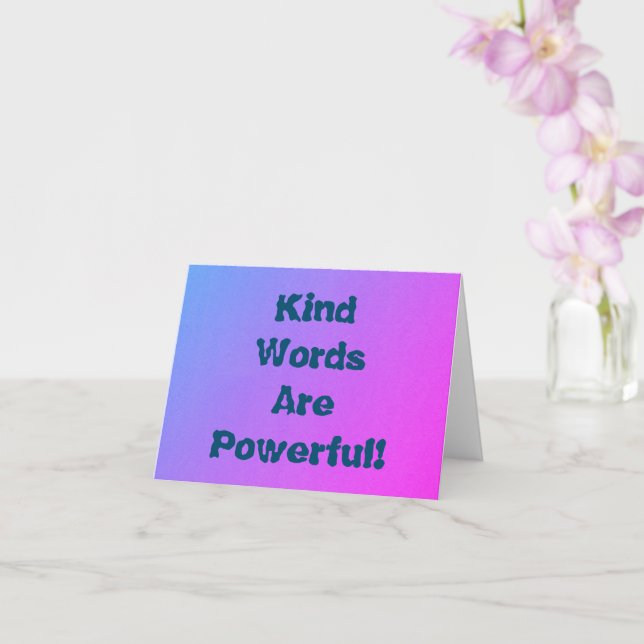Tarjeta Palabras amables (Orquídea)