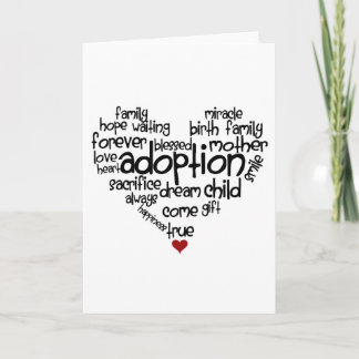 Tarjeta Palabras de adopción