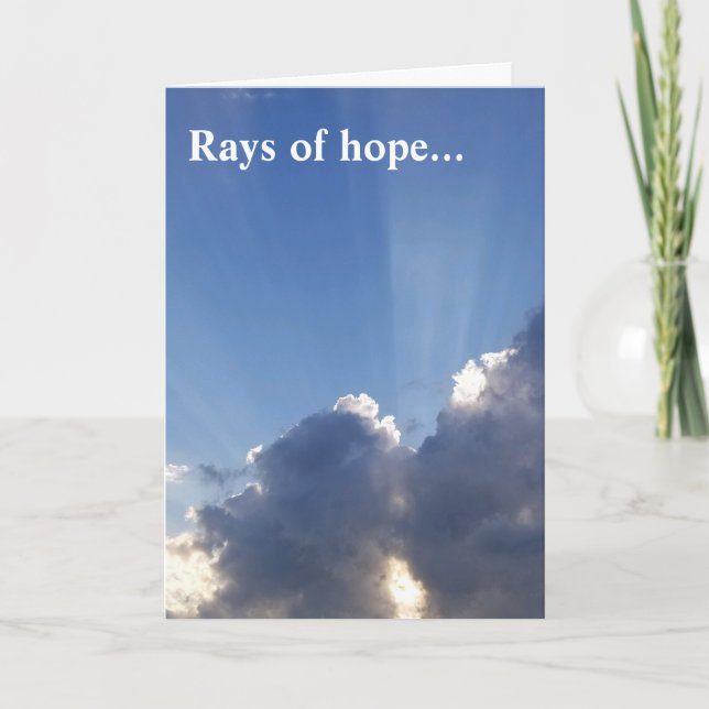 Tarjeta Palabras de aliento de Rays of Hope (Anverso)