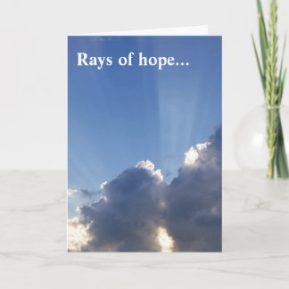 Tarjeta Palabras de aliento de Rays of Hope