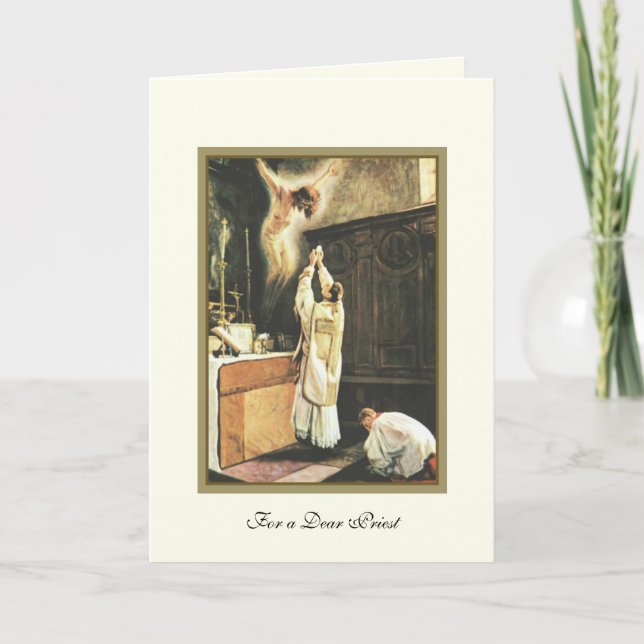 Tarjeta Palabras de aliento del sacerdote católico (Anverso)