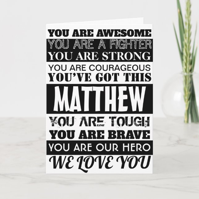 Tarjeta Palabras De Aliento Se Ponen Bien Pronto Black Str (Anverso)