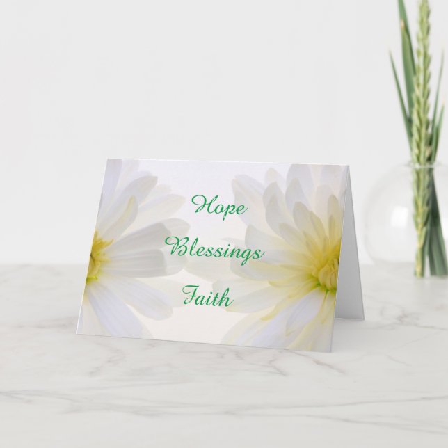 Tarjeta Palabras De Confort Daisy Mejorarse (Anverso)