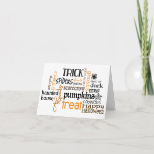 Tarjeta Palabras de Halloween