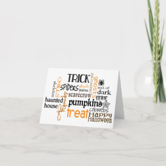 Tarjeta Palabras de Halloween