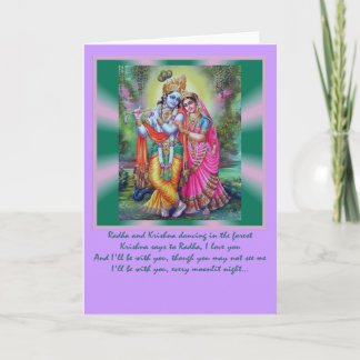 Tarjeta Palabras de Radha Krishna