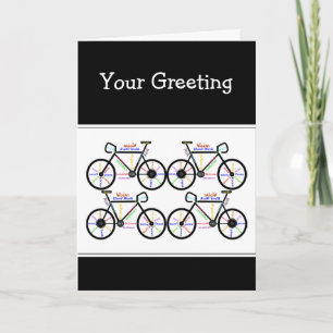 Tarjeta Palabras motivacionales sobre el ciclismo de monta